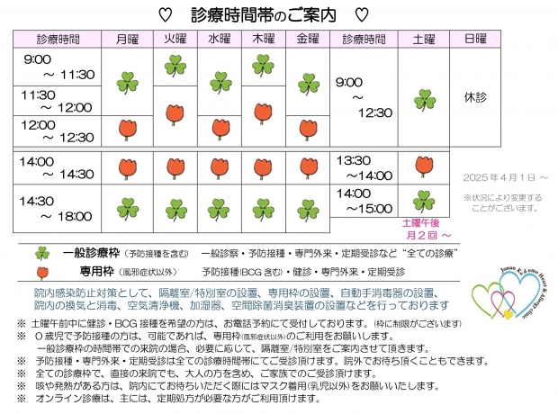 20250401_診療時間帯_城南